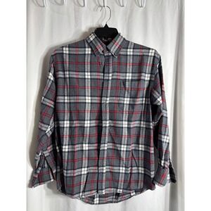 Mountain Ridge Men's Plaid Flannel Button Up Shirt Long Sleeve Size‎ M